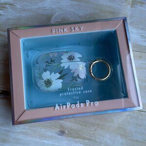 Airpods Pro Frosted Floral Silicone Case for PINK SKY Softshell